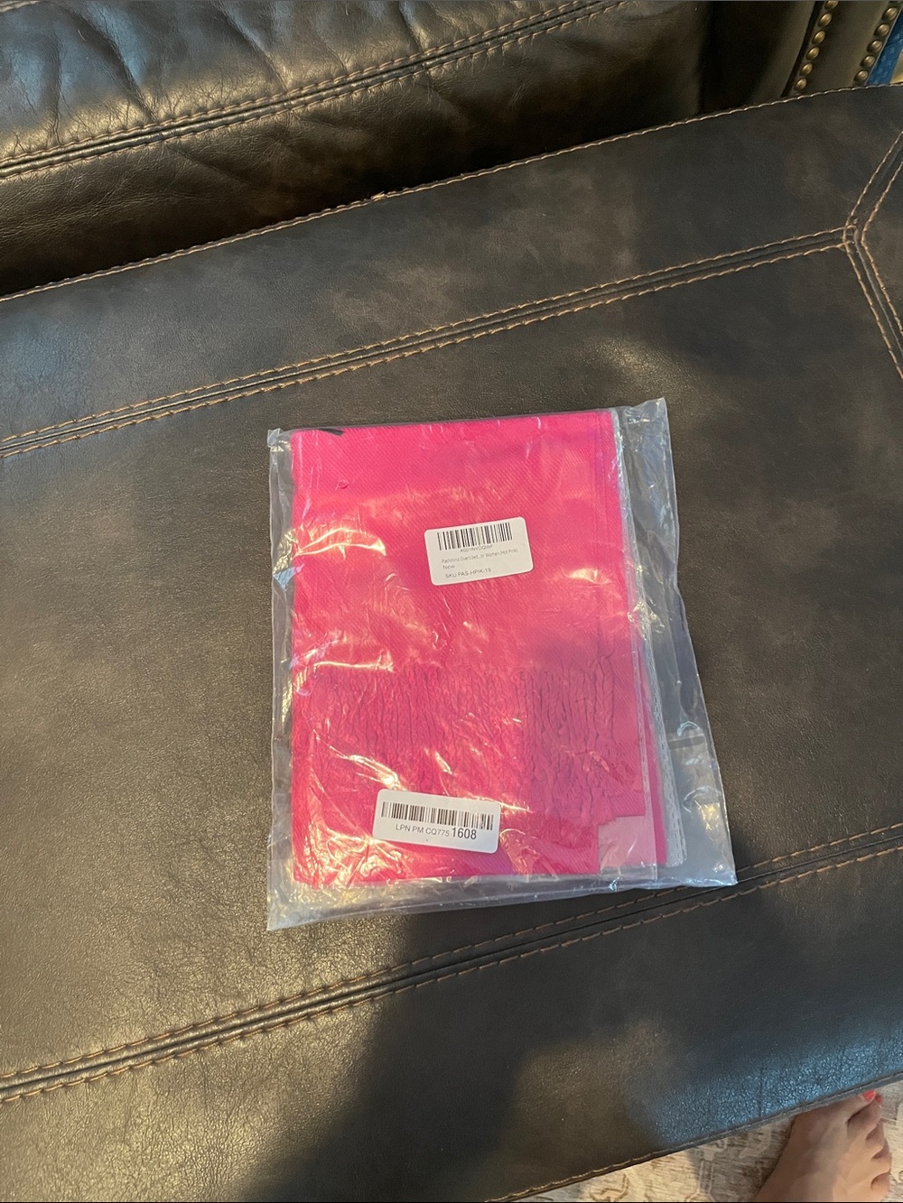 Source Unknown Bright Pink Scarf Wrap